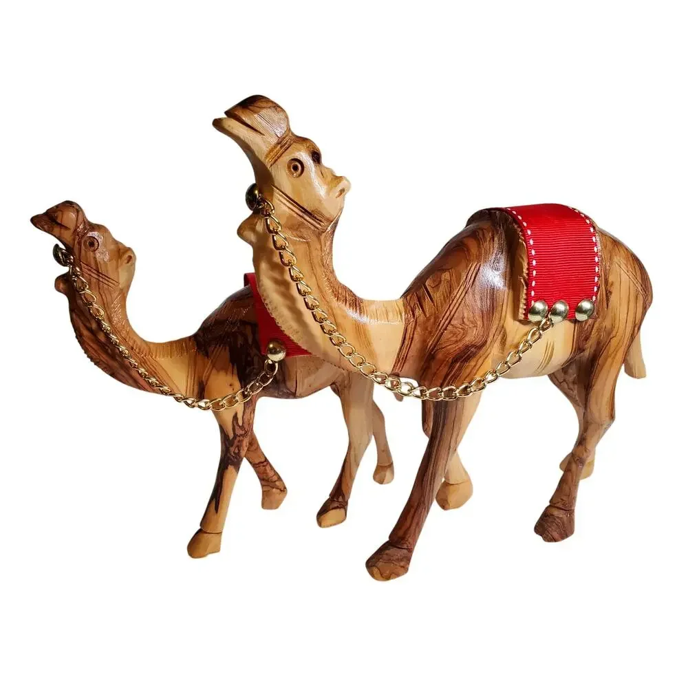 Wooden Camel Figurine - Lot of 2
